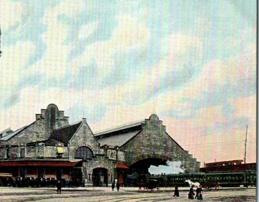 Union Nation Railway Train Station Depot Worcester Massachusetts Tuck's Postcard