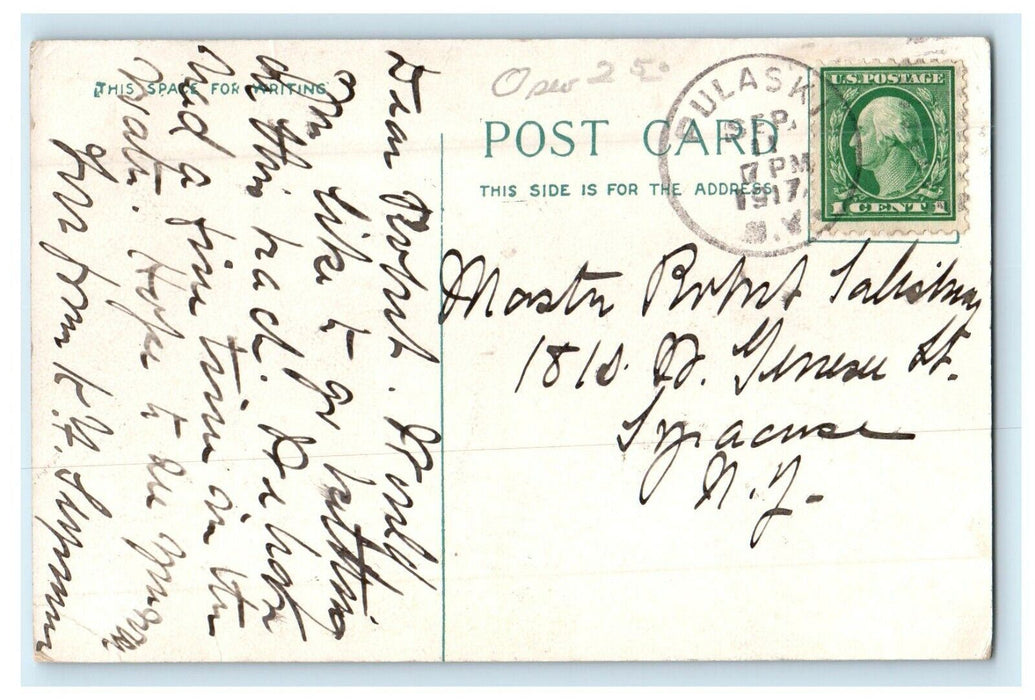 1917 Bathing Scene Selkirk Rowboat Pulaski New York NY Posted Antique Postcard