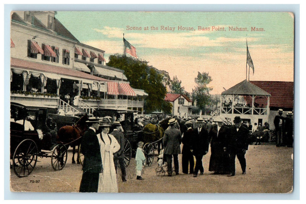 c1910 Scene at the Relay House, Nahant Massachusetts MA Posted Postcard