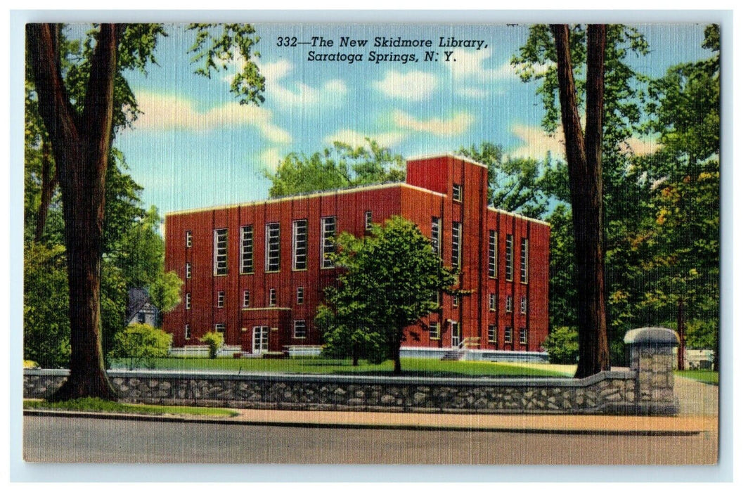 The New Skidmore Library Street View Saratoga Springs New York NY Postcard