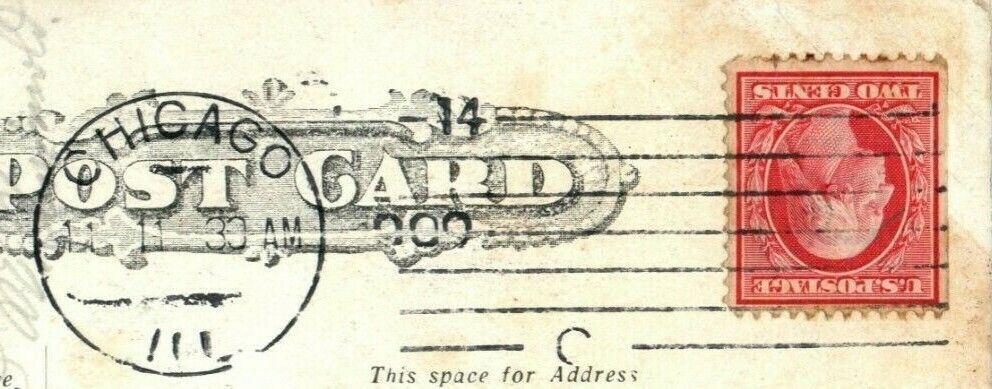 Fremont Nebraska Business Section 1908 Chicago Illinois Laurel Antique Postcard