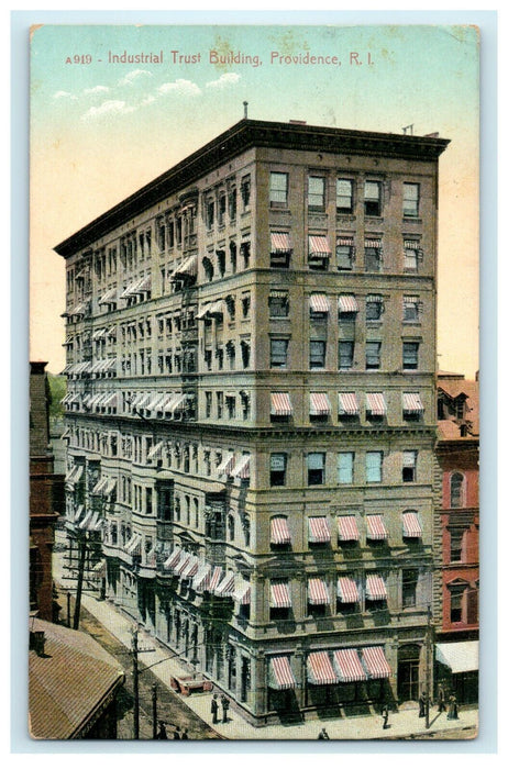 1910 Industrial Trust Building, Providence Rhode Island RI Postcard