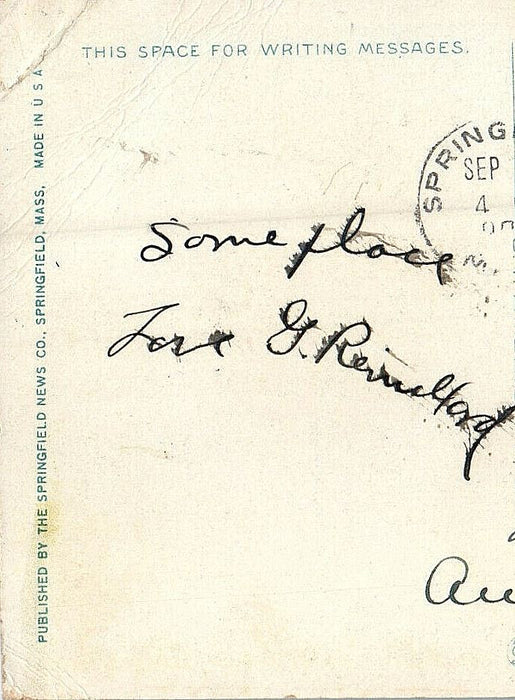 1922 Pecousic Villa, Forest Park, Springfield, Massachusetts MA Posted Postcard