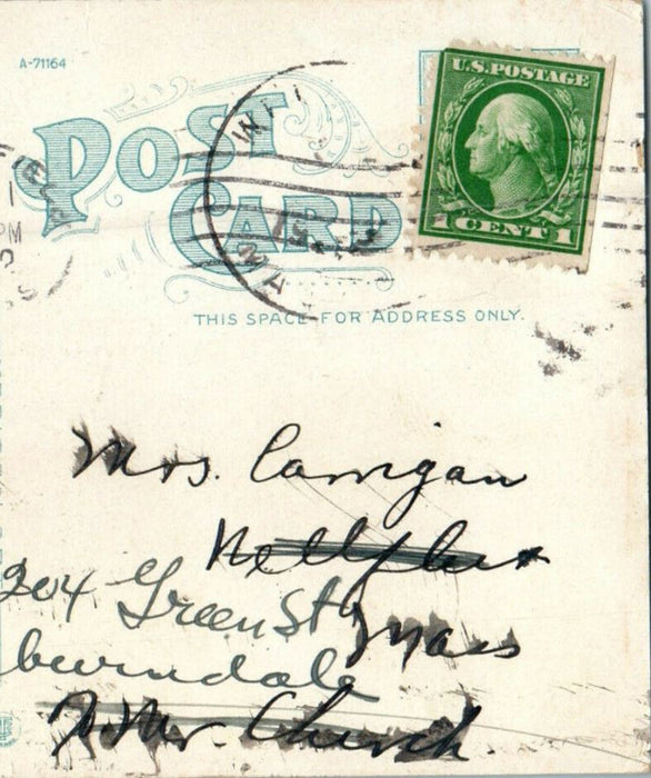 1922 Pecousic Villa, Forest Park, Springfield, Massachusetts MA Posted Postcard