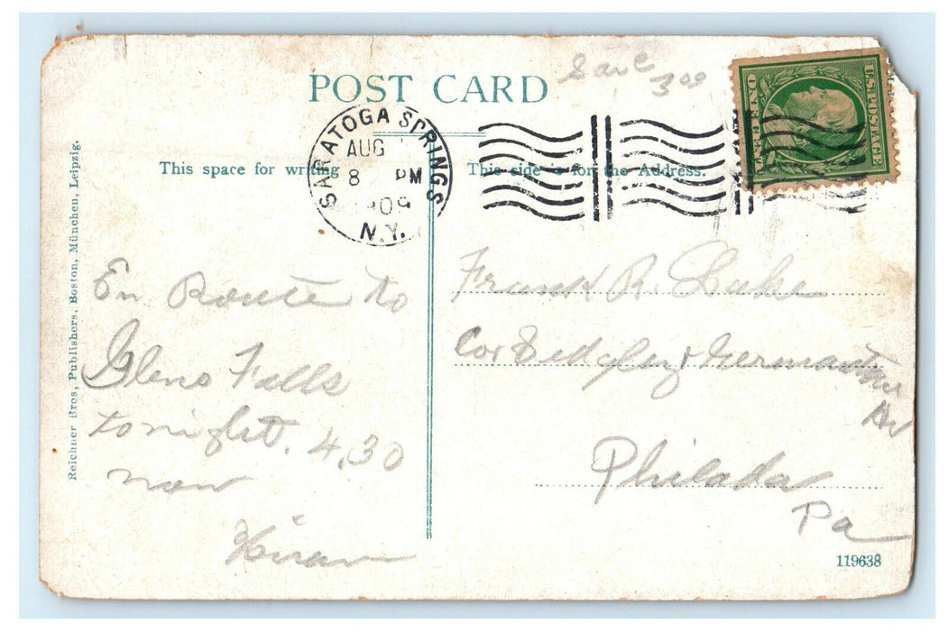 1909 Inniscara House Home Of Chauncey Olcott Saratoga Springs New York Postcard