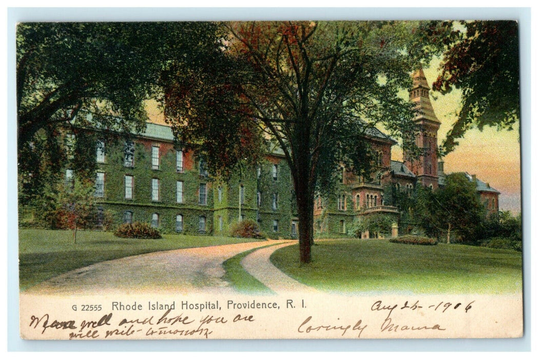 1906 Rhode Island Hospital, Providence Rhode Island RI Postcard