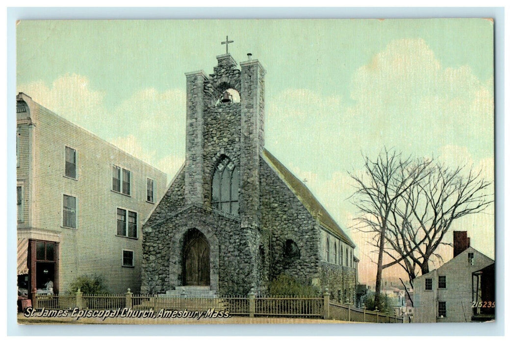 c1910 St. James Episcopal Church Amesbury Massachusetts MA Unposted Postcard