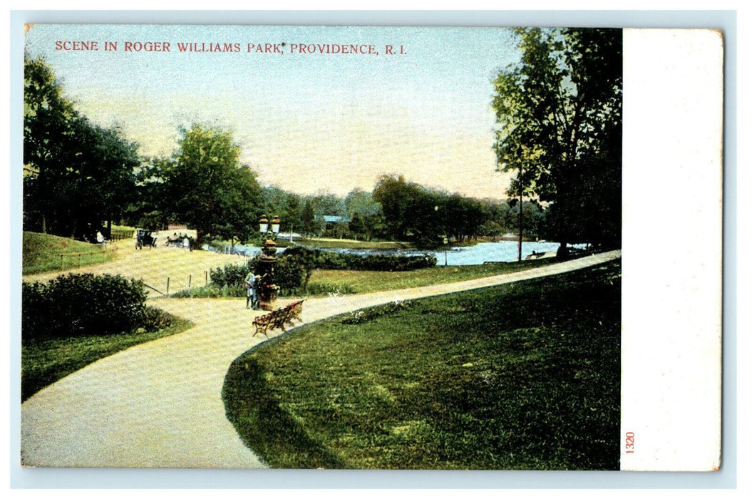 1911 Scene in Roger Williams Park Providence Rhode Island RI Antique Postcard