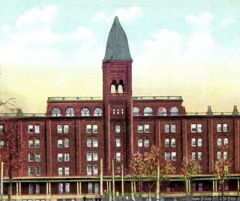c1910 Clifton Springs Sanitarium Building Street View New York NY Postcard