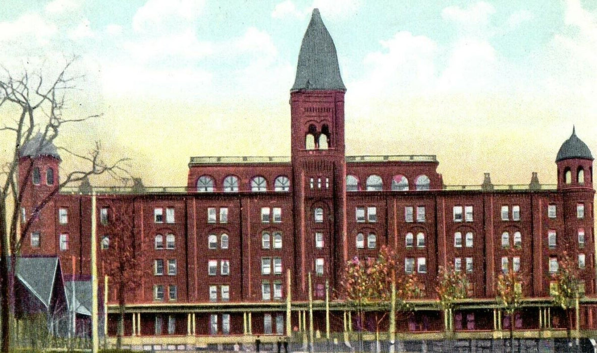 c1910 Clifton Springs Sanitarium Building Street View New York NY Postcard
