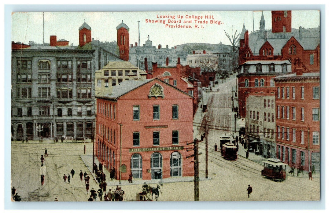 1907 Aerial View of Board and Trade Building Providence Rhode Island RI Postcard