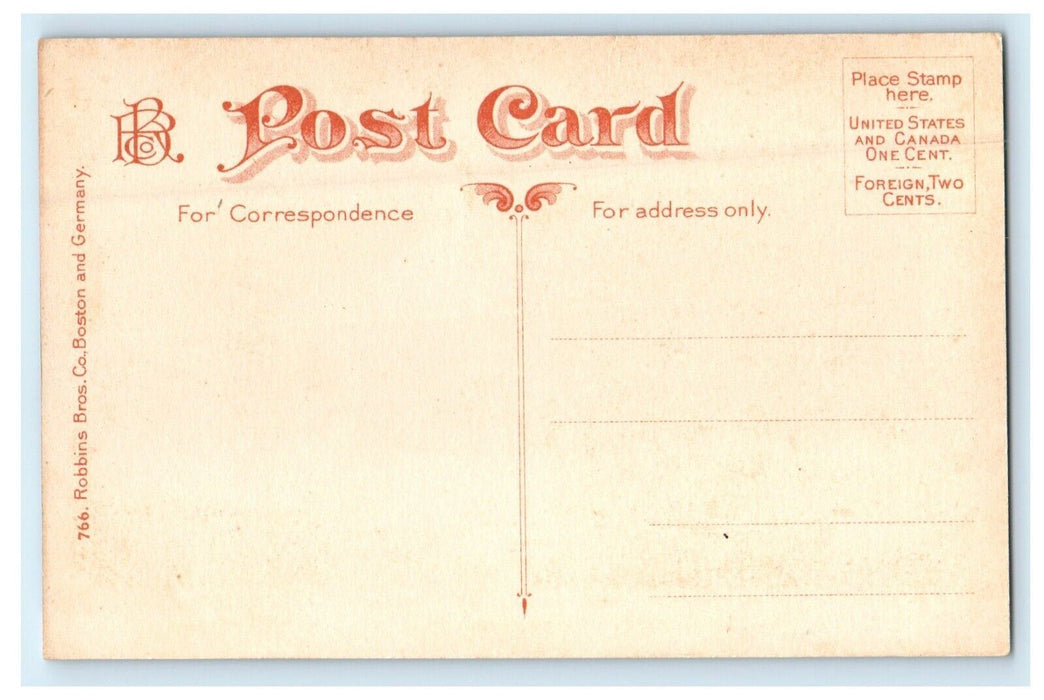 c1910 Nautical Garden At Night Moonlight Revere Beach Massachusetts MA Postcard