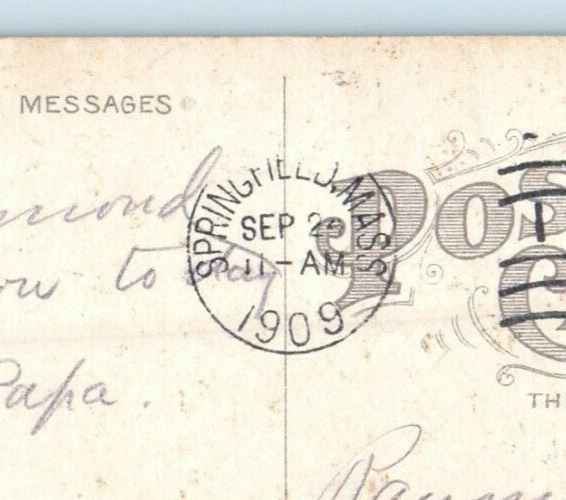 1909 The Flying Squadron Fire Fighters Springfield Massachusetts MA Postcard