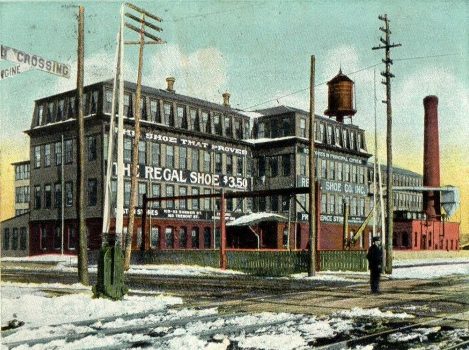 1906 Regal Shoe Factory Building East Whitman Massachusetts MA Antique Postcard