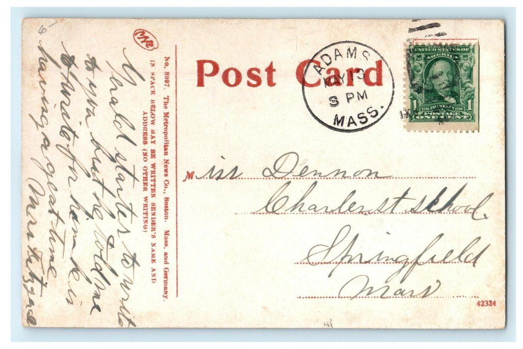 1908 Greylock Rest Adams Massachusetts MA Posted Antique Postcard