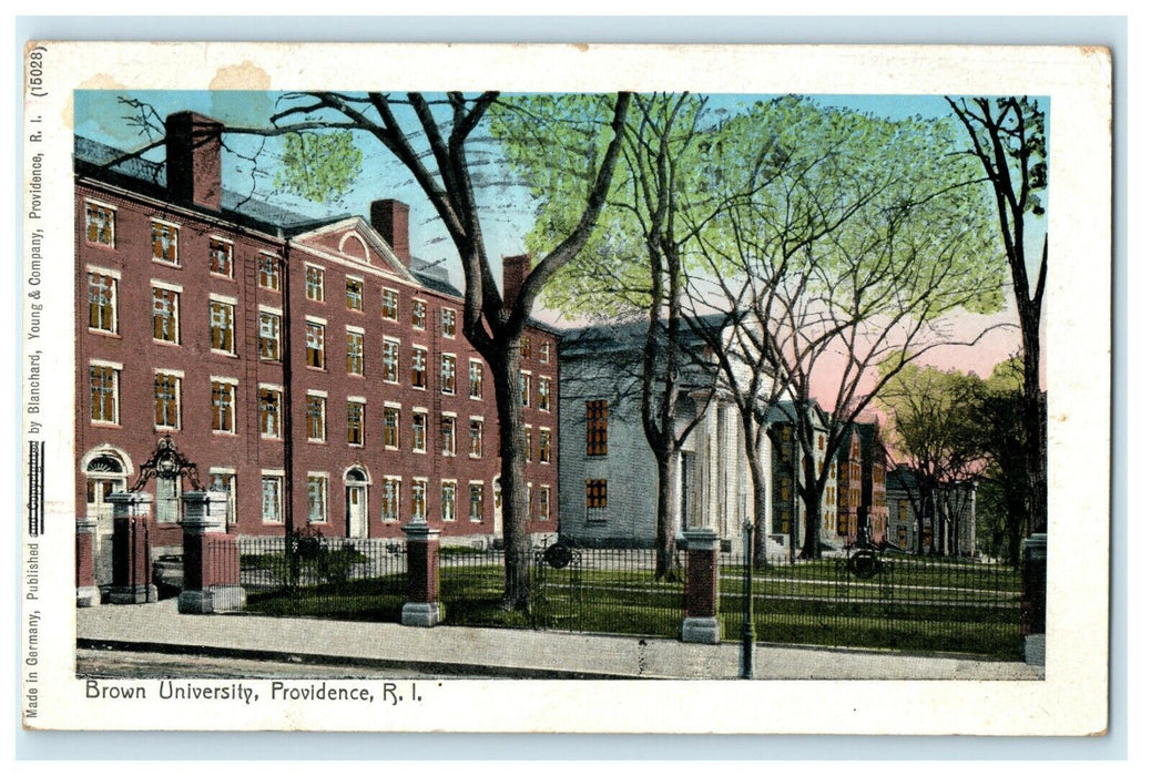 1906 Brown University, Providence Rhode Island RI Cancel Postcard