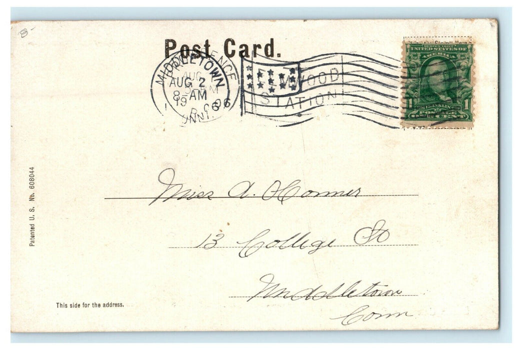 1906 Brown University, Providence Rhode Island RI Cancel Postcard