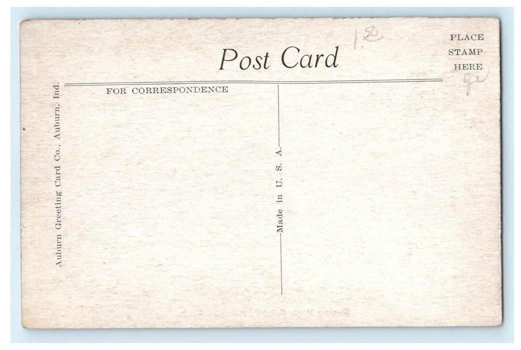 1912 View of Senior High School in Allegan Michigan MI Antique Postcard
