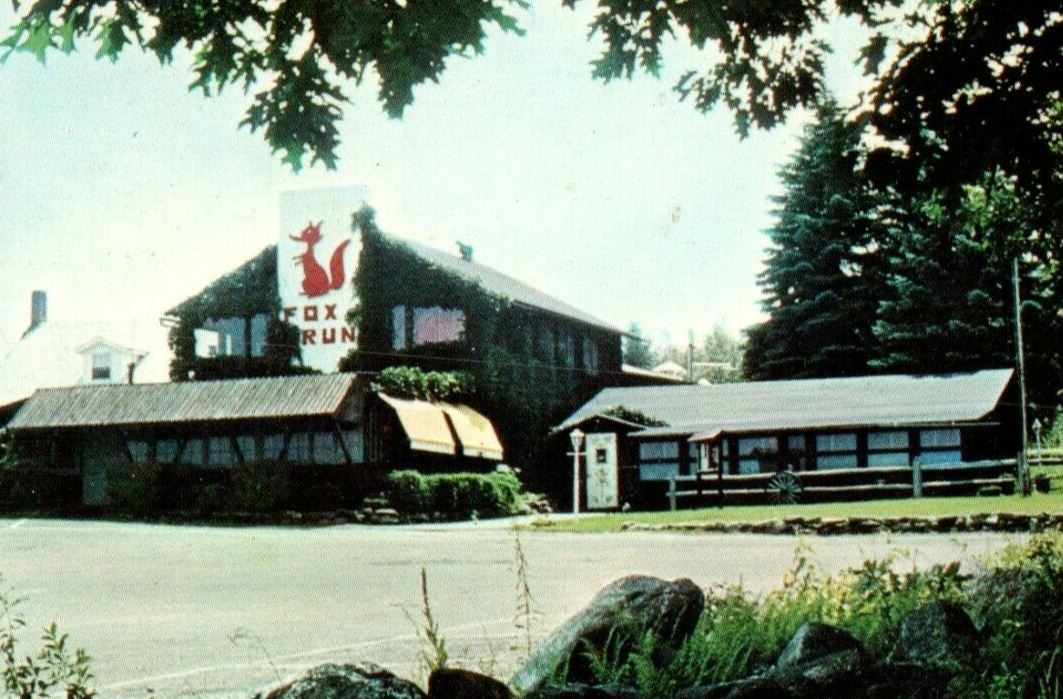 c1950's Fox Run Restaurant Phillipston Massachusetts MA Advertising Postcard