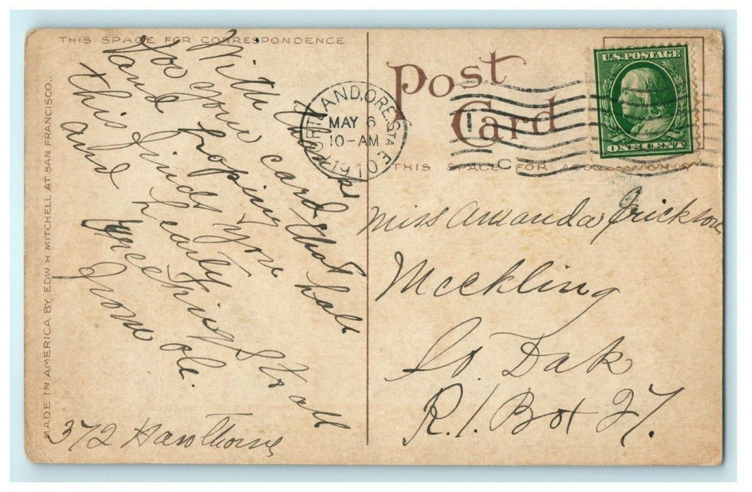 Carload of Navel Oranges 1910 Portland Oregon Mackling SD Antique Postcard