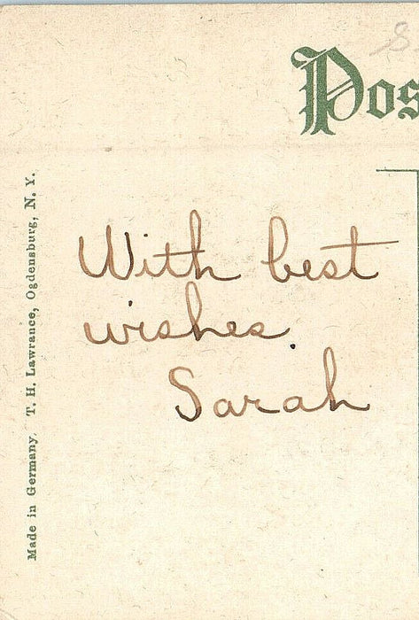 1909 St Johns Episcopal Church, Ogdensburg, New York NY Posted Postcard
