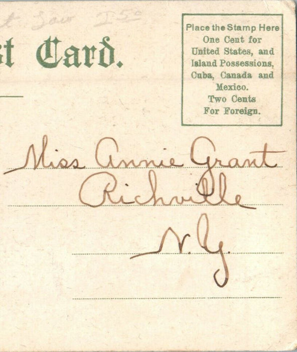 1909 St Johns Episcopal Church, Ogdensburg, New York NY Posted Postcard