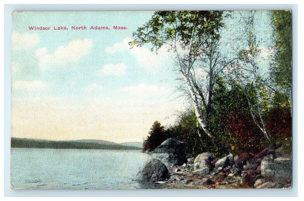 1912 View Of Windsor Lake North Adams Massachusetts MA Posted Antique Postcard
