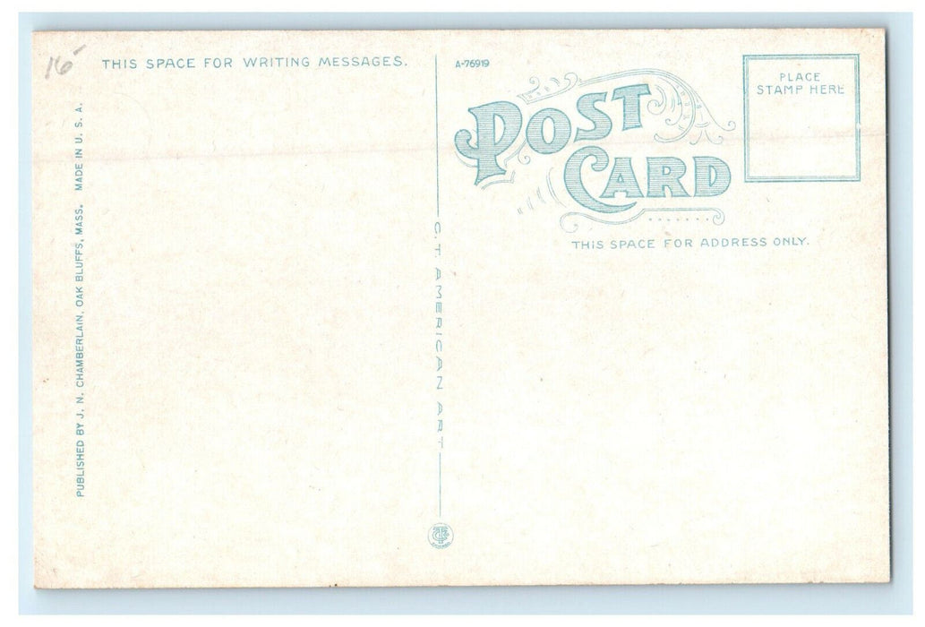 c1920s Pawnee House and Circuit Ave. Oak Bluff, Massachusetts MA Postcard