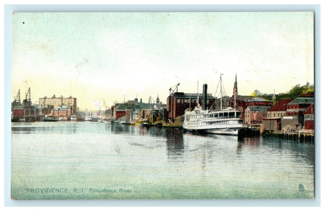 1910 Providence River, Providence, Rhode Island RI Antique Tuck Postcard