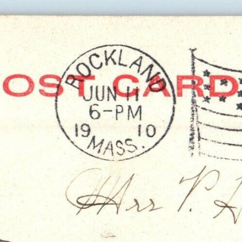 1910 Roman Catholic Church Rockland Massachusetts MA Antique Rotograph Postcard
