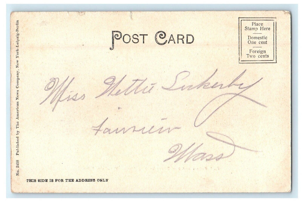 c1905 Park Square Elm Street View Looking North Westfield Massachusetts Postcard