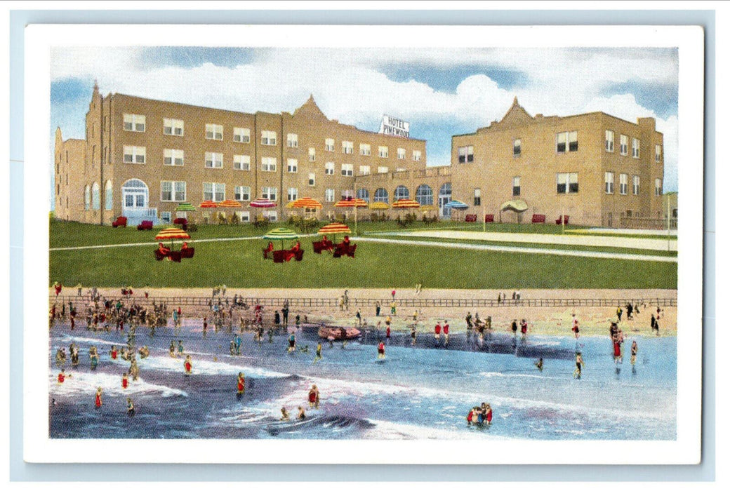 c1950s The Pinewood Hotel, Virginia Beach Virginia VA Vintage Postcard