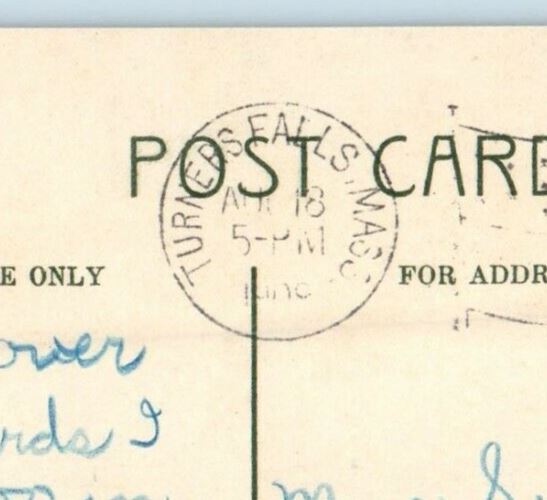 1909 Weeding Onions Farmers Sunderland Massachusetts MA Antique Postcard