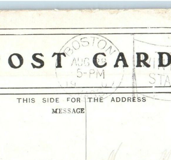 1907 Surf During Storm Winthrop Massachusetts MA Posted Antique Postcard