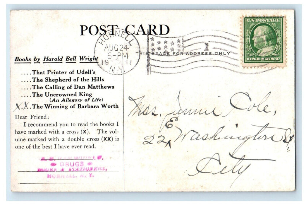 1911 Mr. Wright's Study On His Ranch Tecolote Great Colorado Desert CO Postcard
