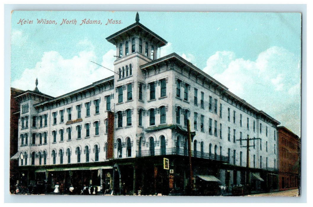 c1910s Hotel Wilson, North Adams, Massachusetts MA Antique Unposted Postcard