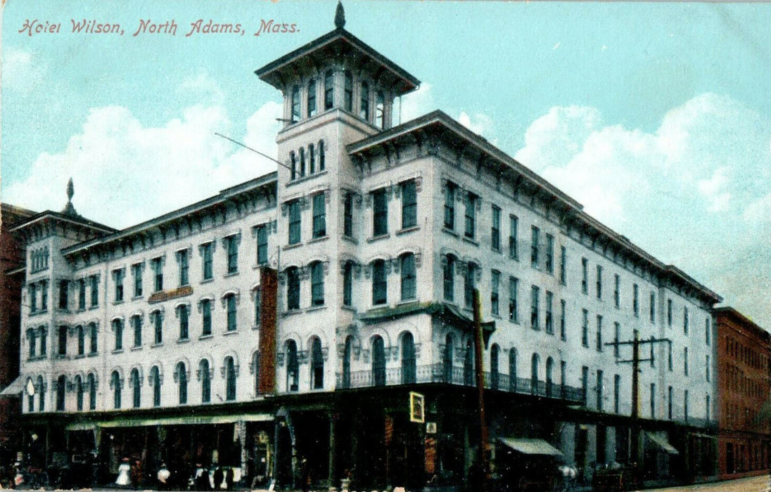 c1910s Hotel Wilson, North Adams, Massachusetts MA Antique Unposted Postcard