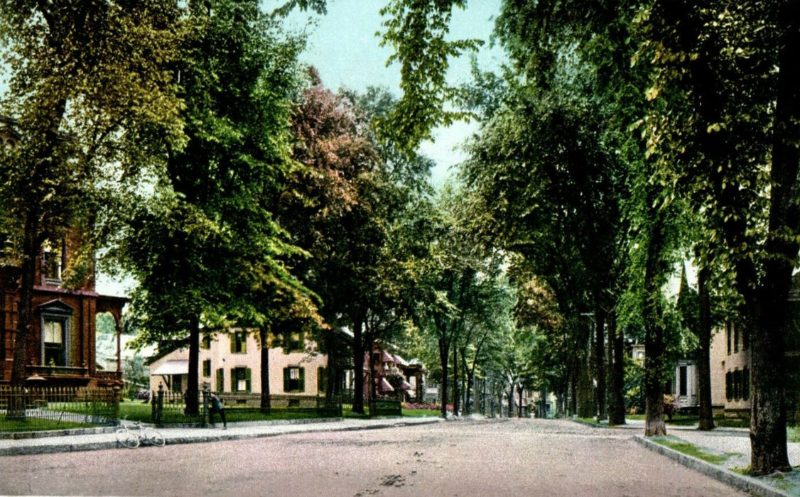 c1910s Church Street, Looking East, North Adams, Massachusetts MA Postcard