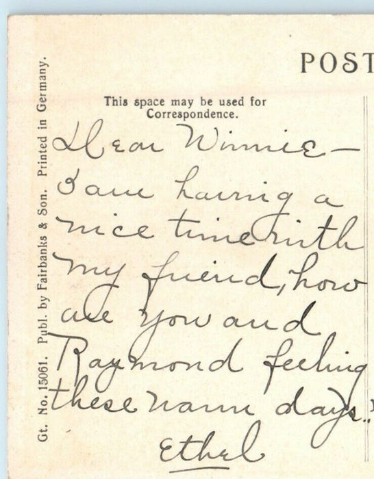 1908 Camp Pleasant Lake Cochituate Natick Massachusetts MA Antique Postcard