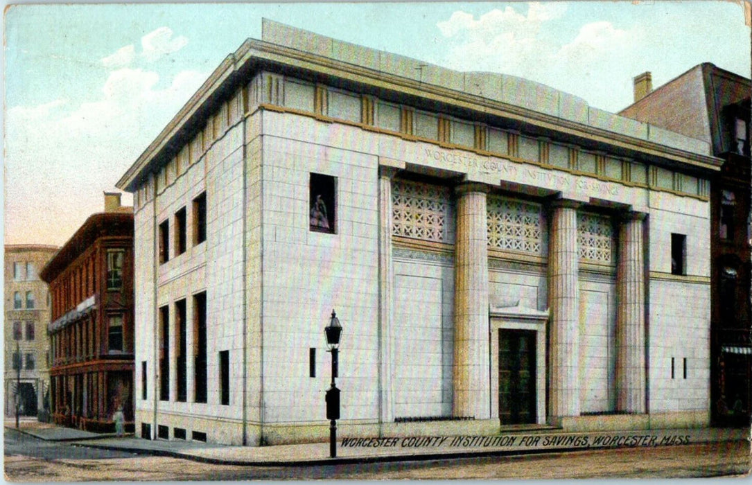 1907 Worcester County, Worcester Massachusetts MA Posted Antique Postcard