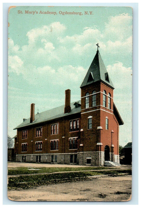 c1910 The St. Mary's Academy Building Ogdensburg New York NY Antique Postcard