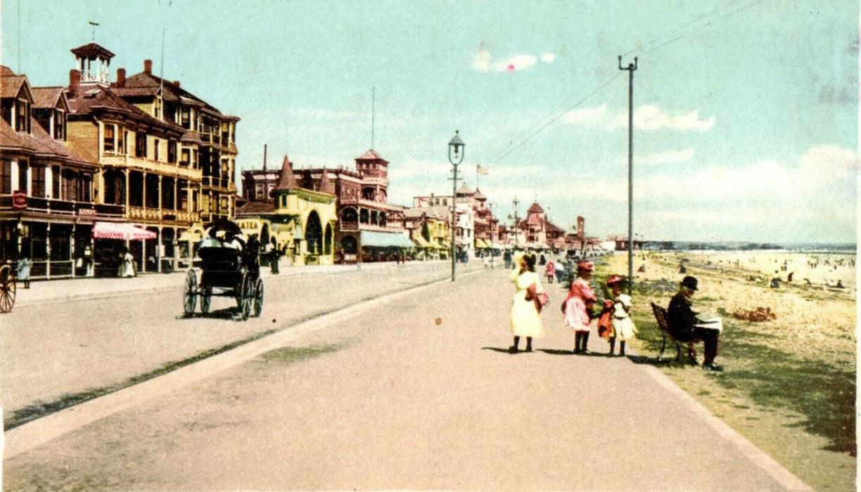 1905 Along the Boulevard, Revere Beach Massachusetts MA Unposted Postcard