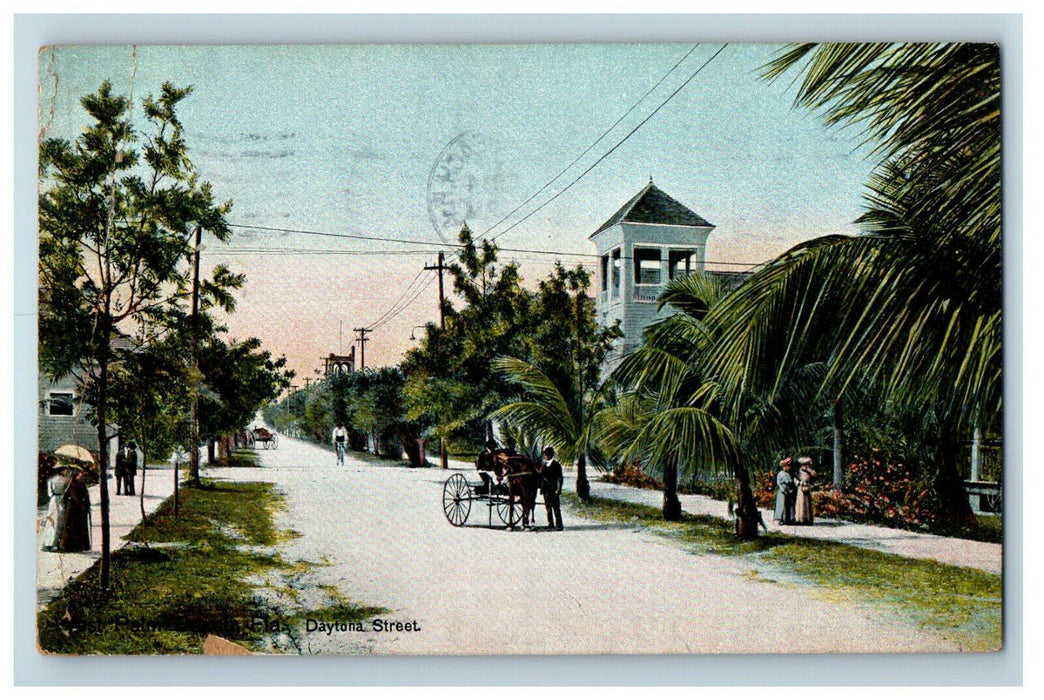 1913 Daytona Street, Palm Beach Florida FL Antique Posted Postcard