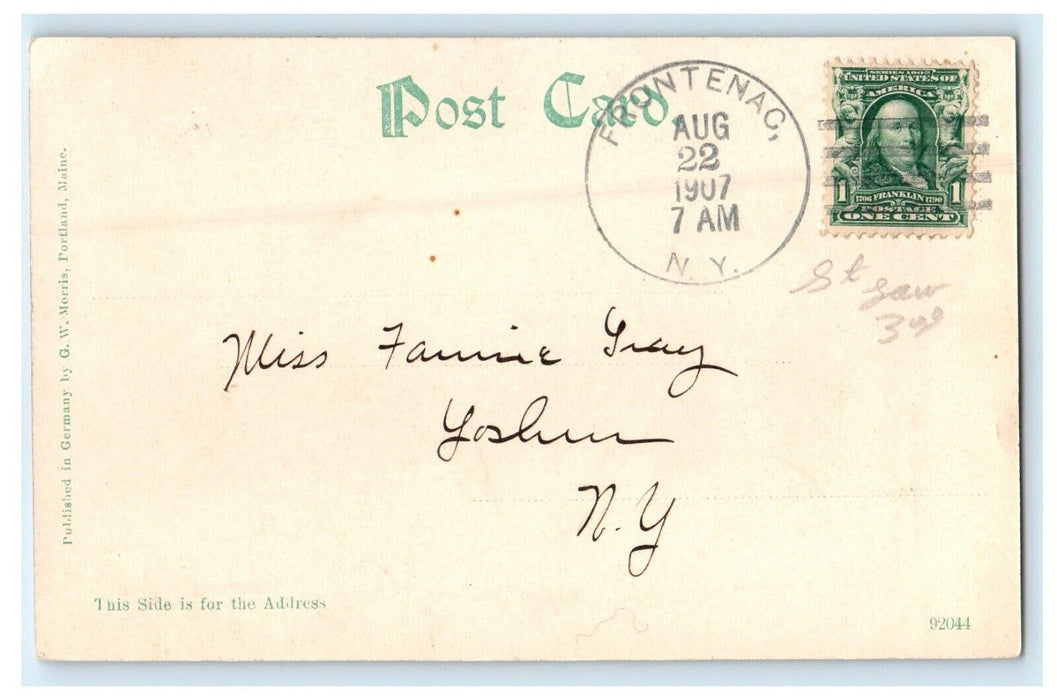 1907 40th Separate Company Armory Front View Ogdensburg New York NY Postcard