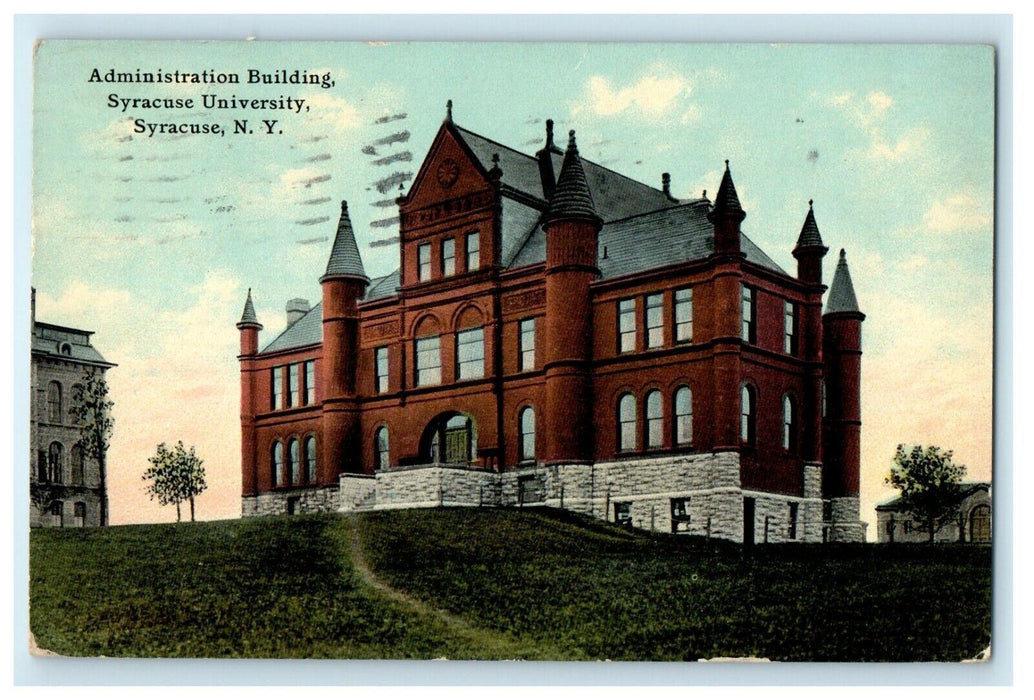 1913 Syracuse New York NY, Administration Building Syracuse University Postcard