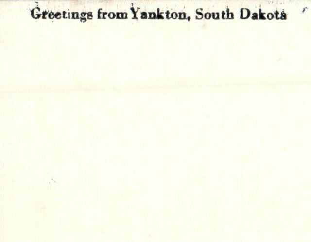 Aerial View Of Portion Yankton South Dakota SD Showing Yankton Bridge Postcard