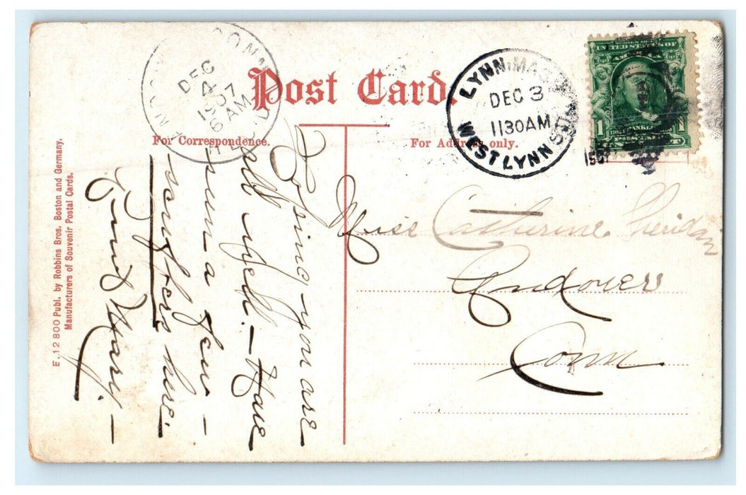 1907 General Electric Co. River Works Lynn Massachusetts MA Antique Postcard