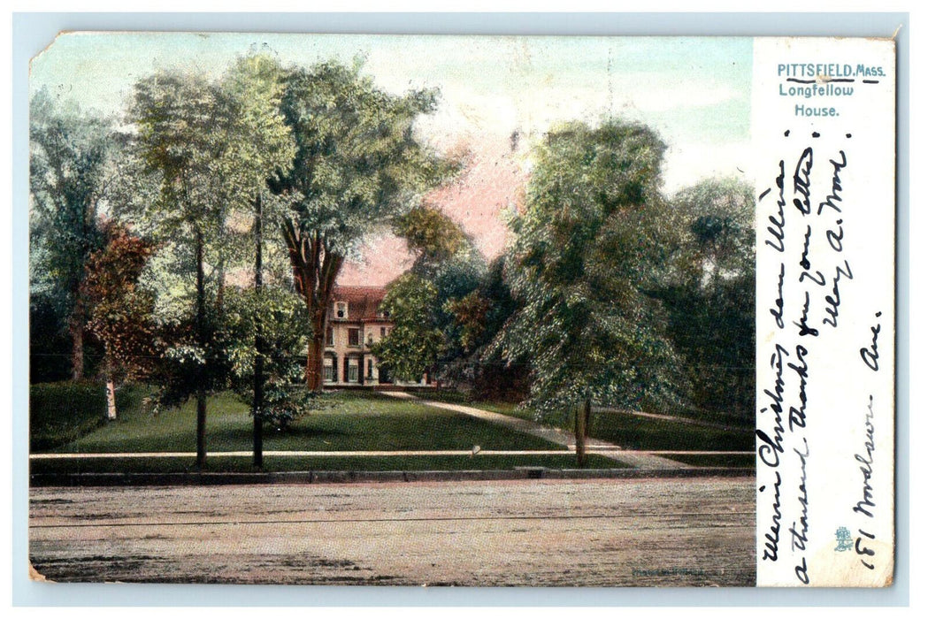 1907 Nature Scene, Longfellow House, Massachusetts MA Raphotype Tuck Postcard