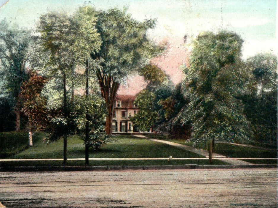 1907 Nature Scene, Longfellow House, Massachusetts MA Raphotype Tuck Postcard