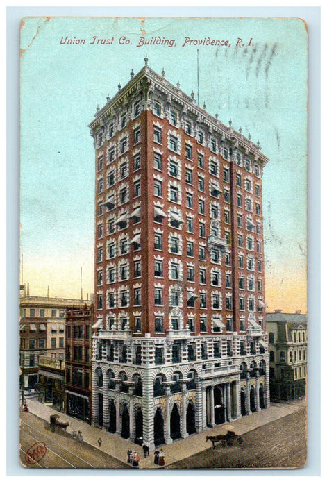 1909 Union Trust Co Building Providence Rhode Island RI Posted Postcard